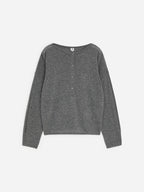 Pure Cashmere Boat-Neck Jumper - Grey - Image 5