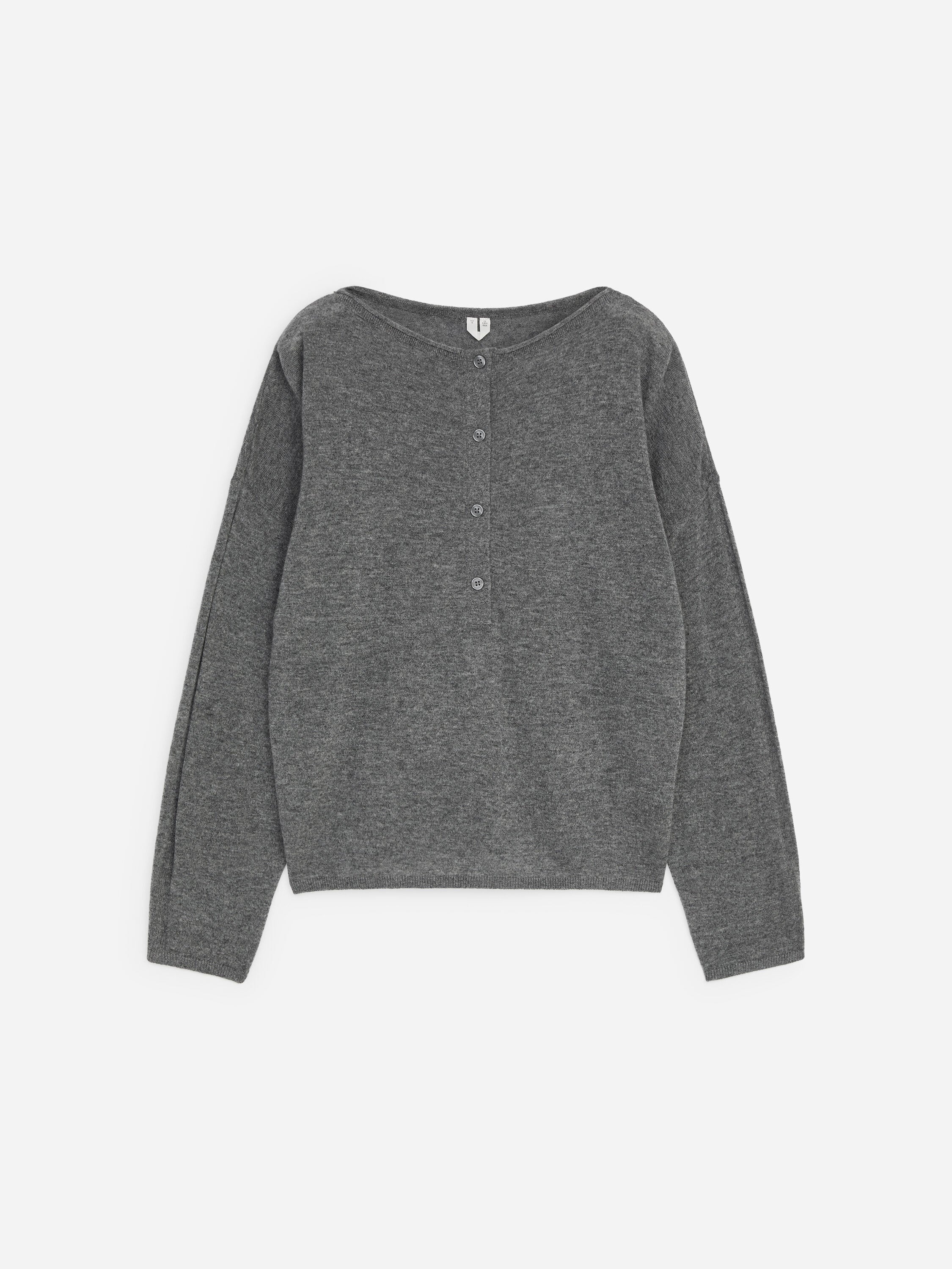 Pure Cashmere Boat-Neck Jumper - Grey - Image 5