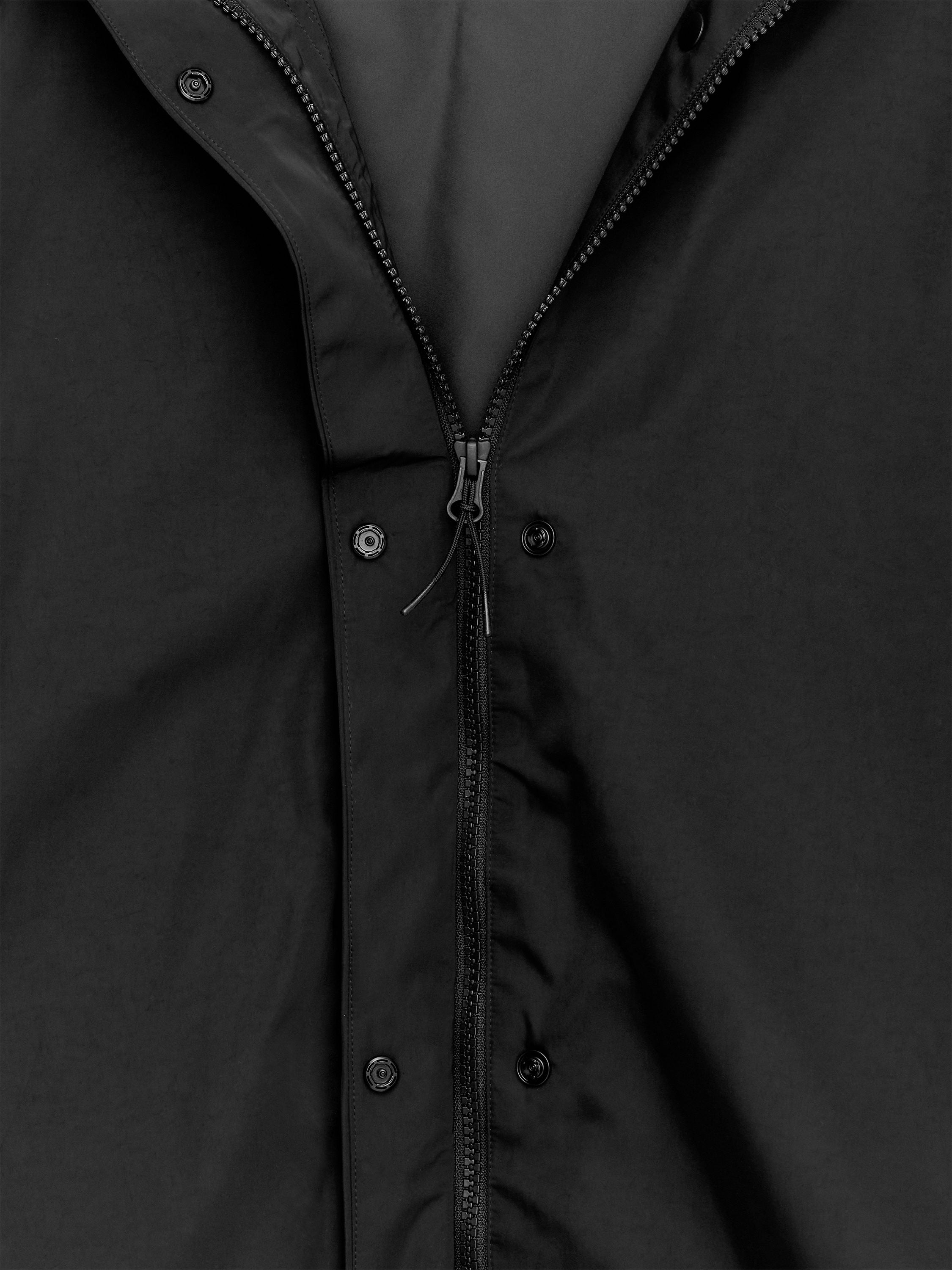 Drawstring Windbreaker - Black - Image 2