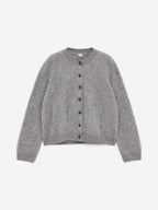 Pure Brushed-Cashmere Cardigan - Grey