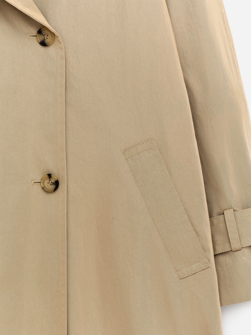 Scarf Trench Coat - Beige - Image 3