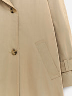 Scarf Trench Coat - Beige - Image 3