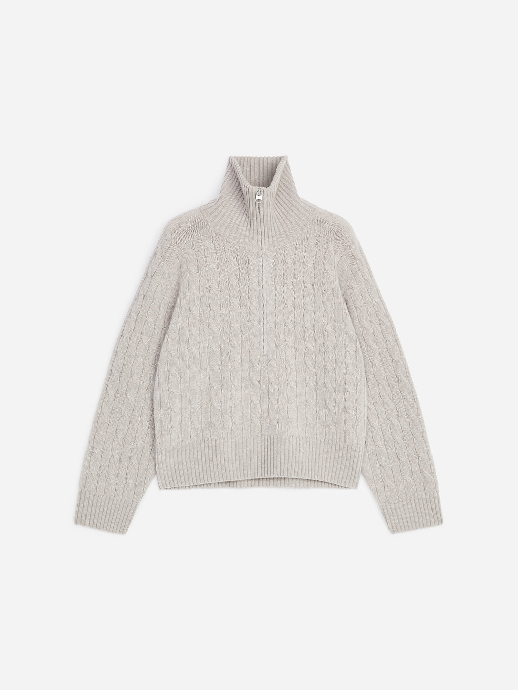 Half-Zip Cashmere Jumper - Beige - Image 6