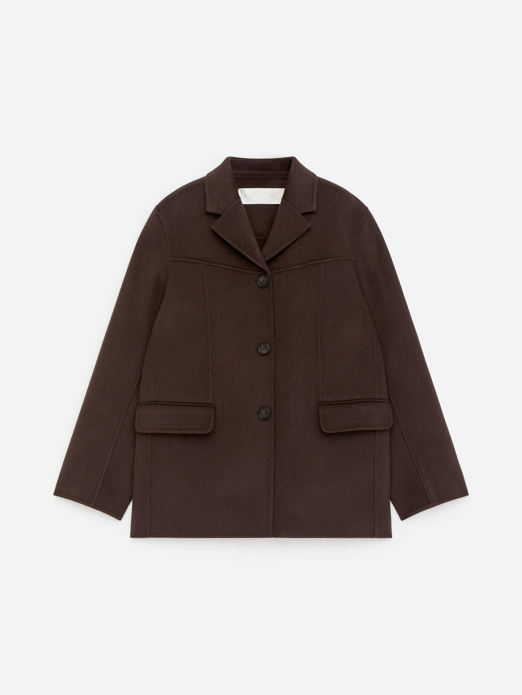 Wool-Blend Blazer - Brown