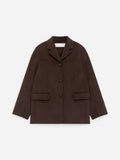 Wool-Blend Blazer - Brown