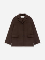 Wool-Blend Blazer - Brown