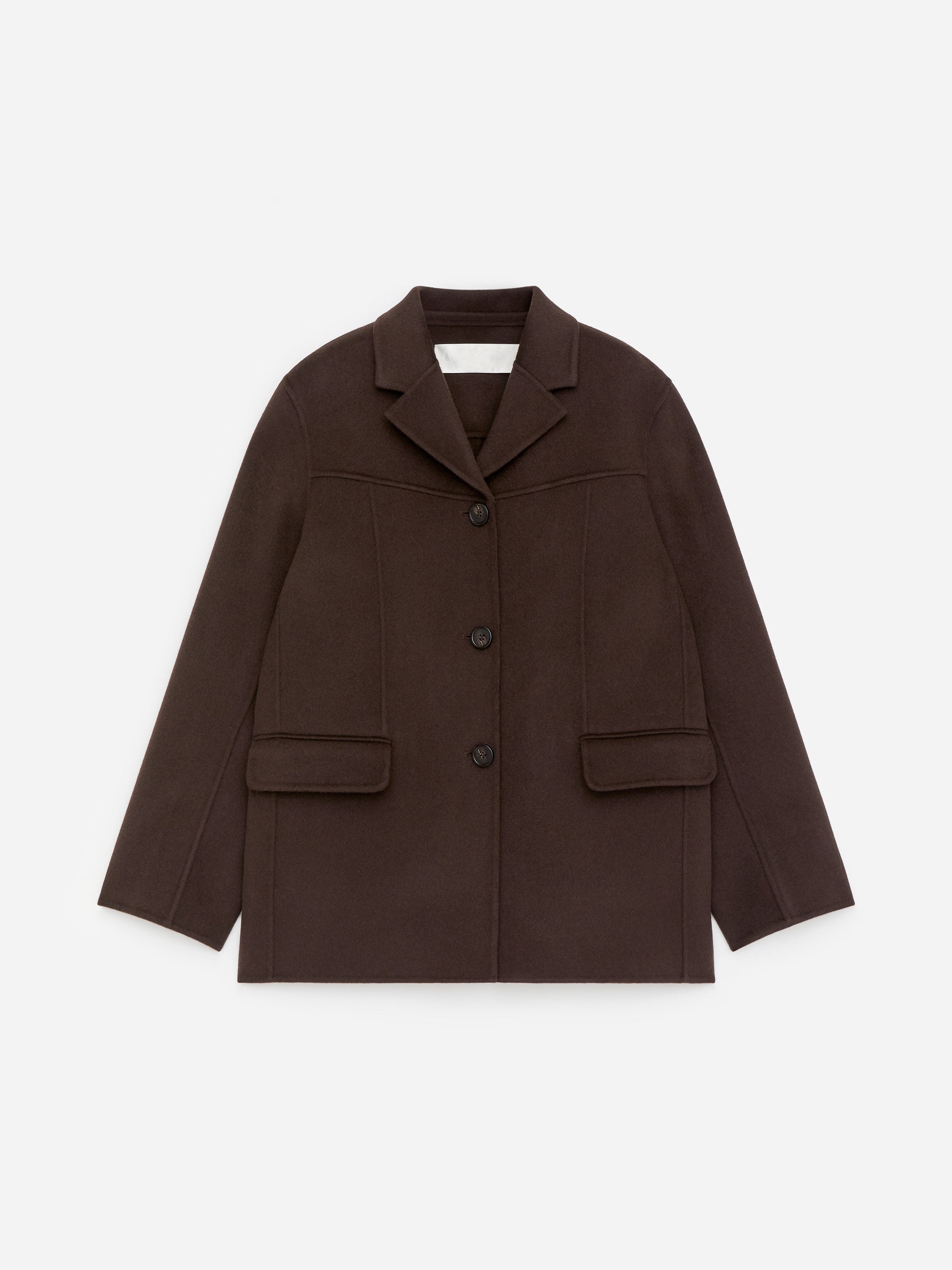 Wool-Blend Blazer - Brown