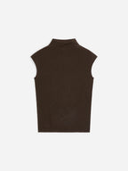 Pure Cashmere Mock-Neck Top - Brown - Image 5