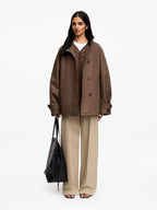 Relaxed Cotton Jacket - Beige