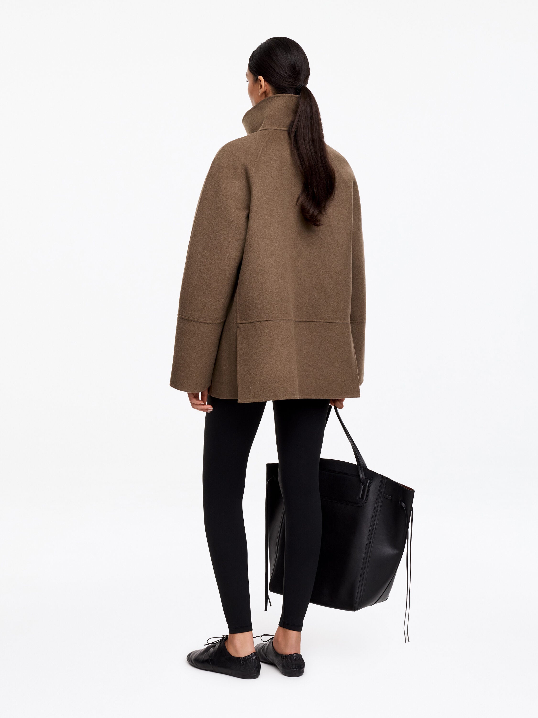 Double-Face Wool Blend Jacket - Brown - Image 2