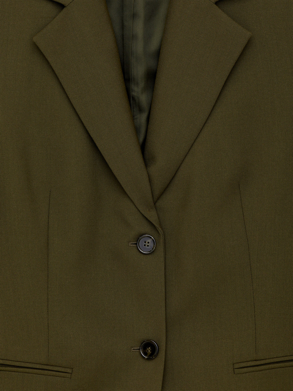 Hopsack Wool Blazer - Green - Image 2