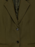 Hopsack Wool Blazer - Green - Image 2