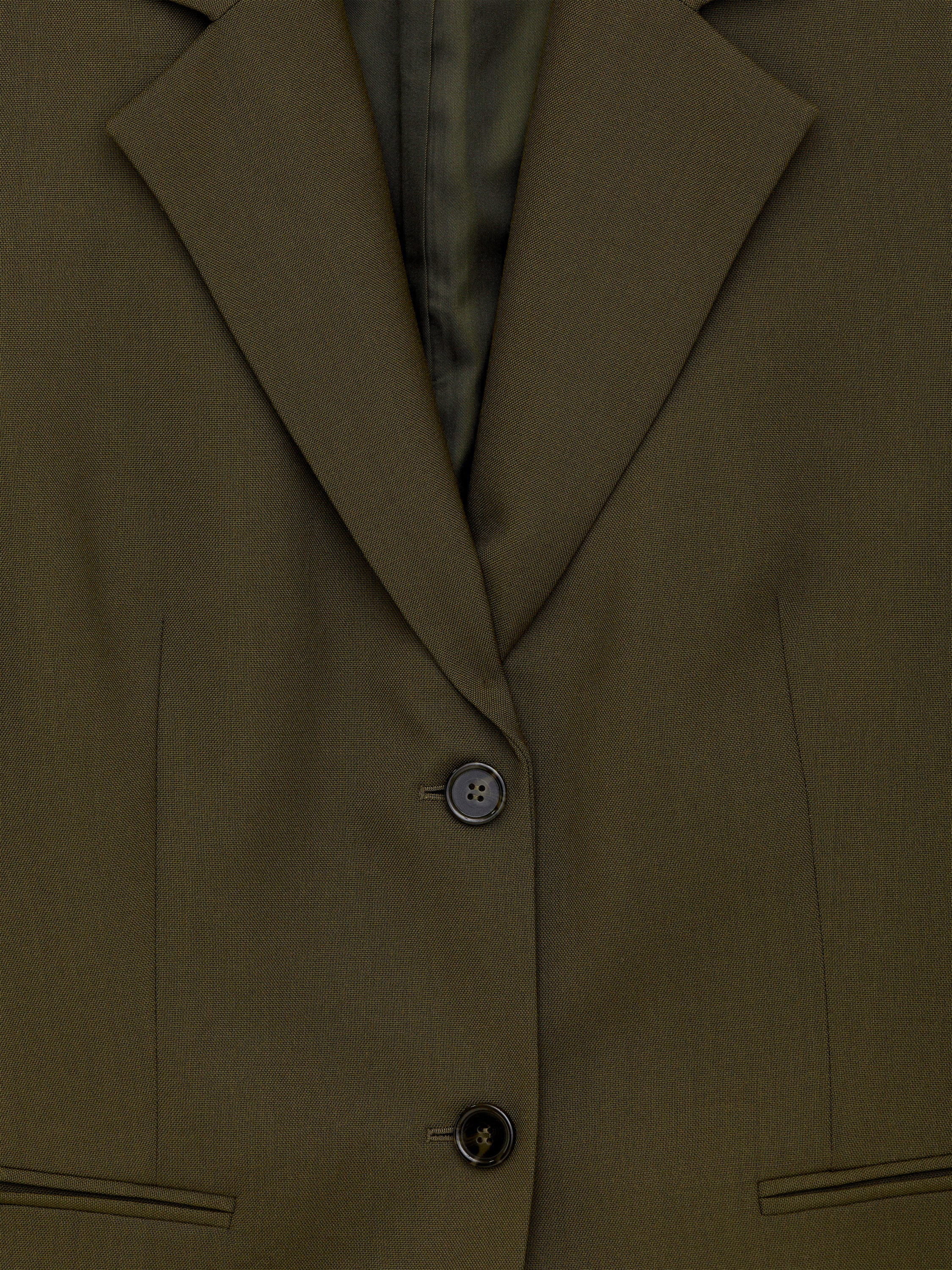 Hopsack Wool Blazer - Green - Image 2