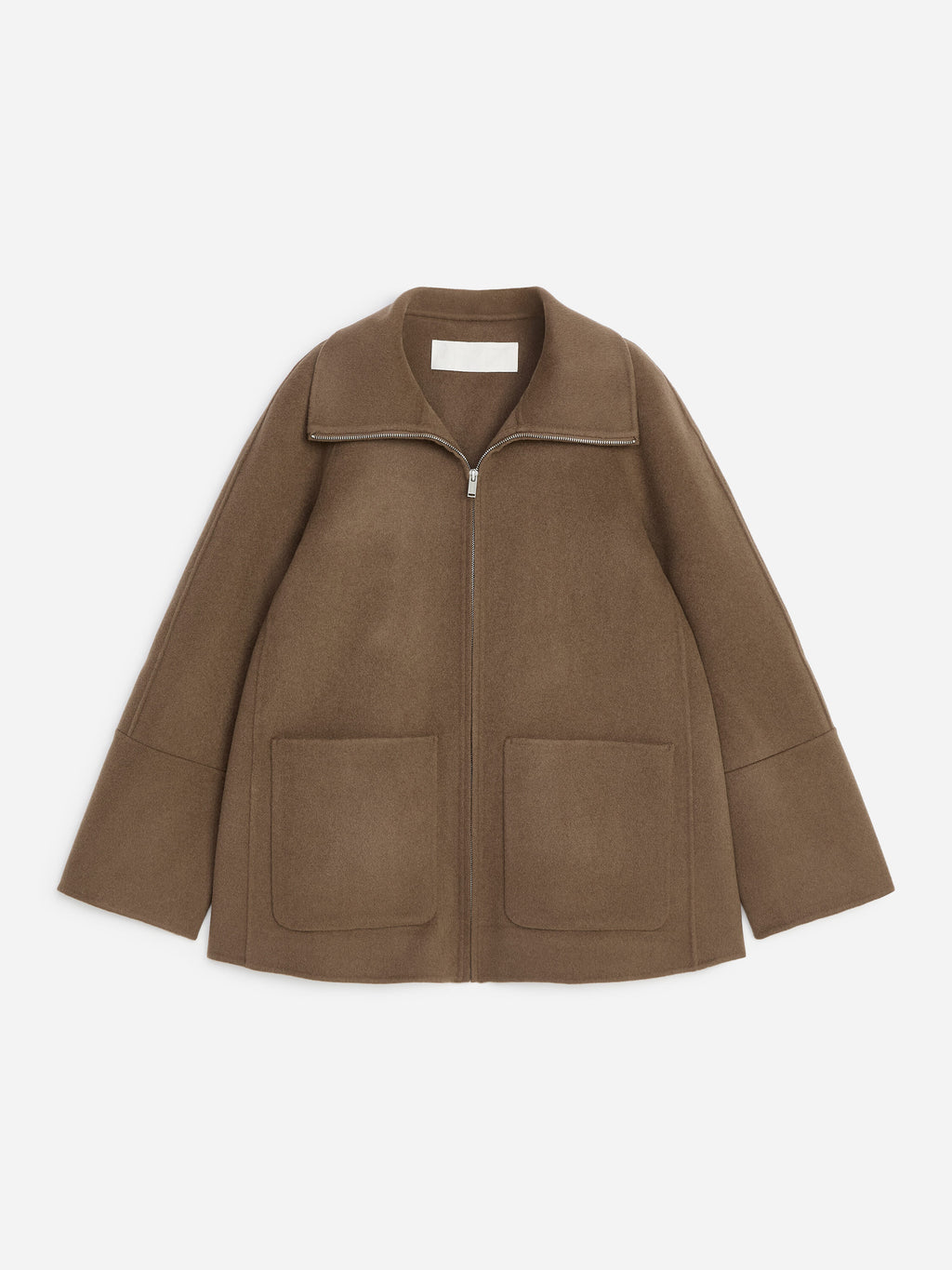 Double-Face Wool Blend Jacket - Brown - Image 5
