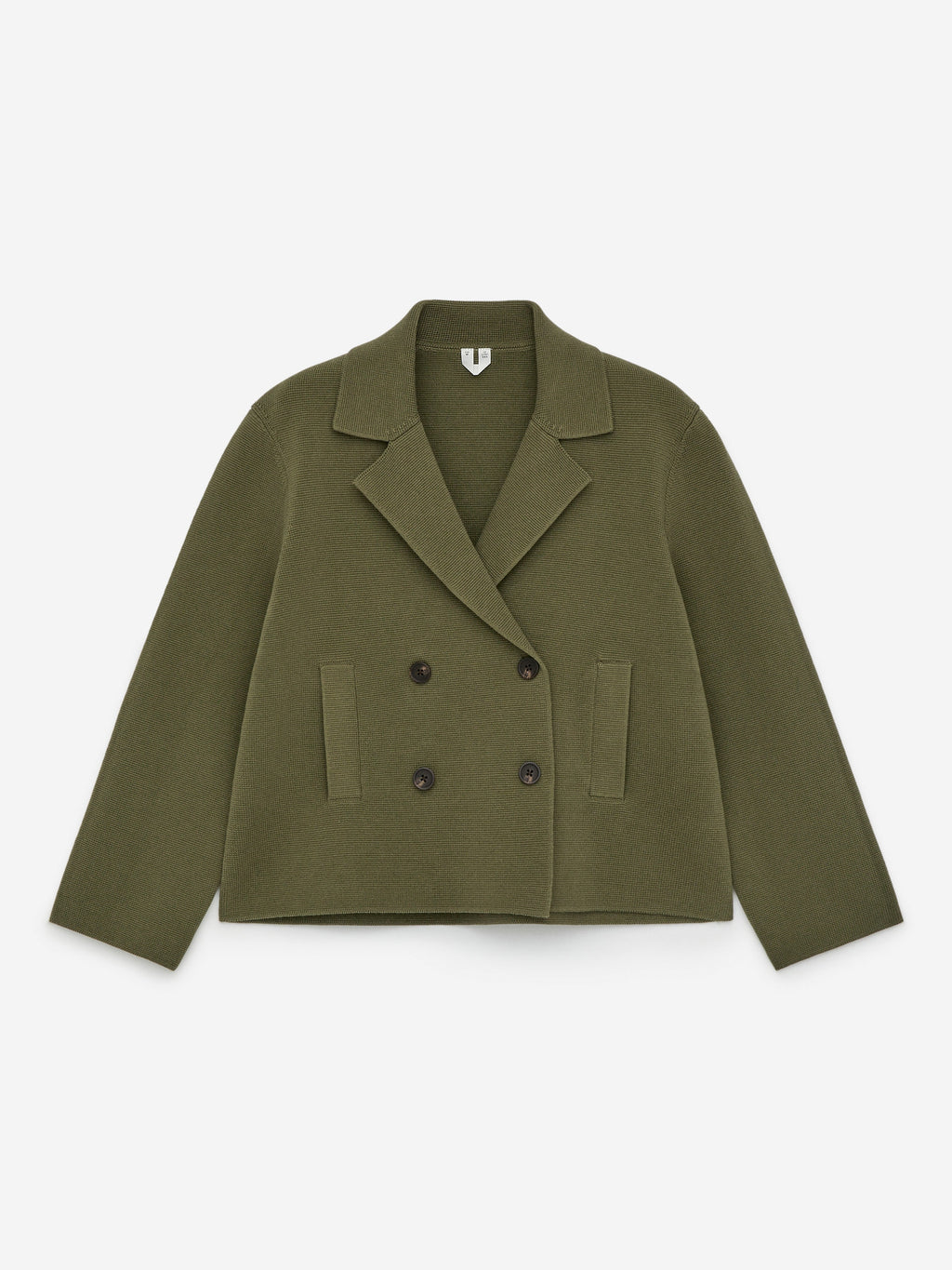 Knitted Cotton Jacket - Green