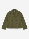 Knitted Cotton Jacket - Green