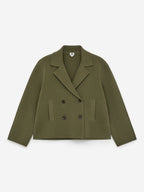 Knitted Cotton Jacket - Green