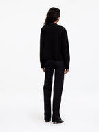 Cashmere V-Neck Cardigan - Black - Image 2