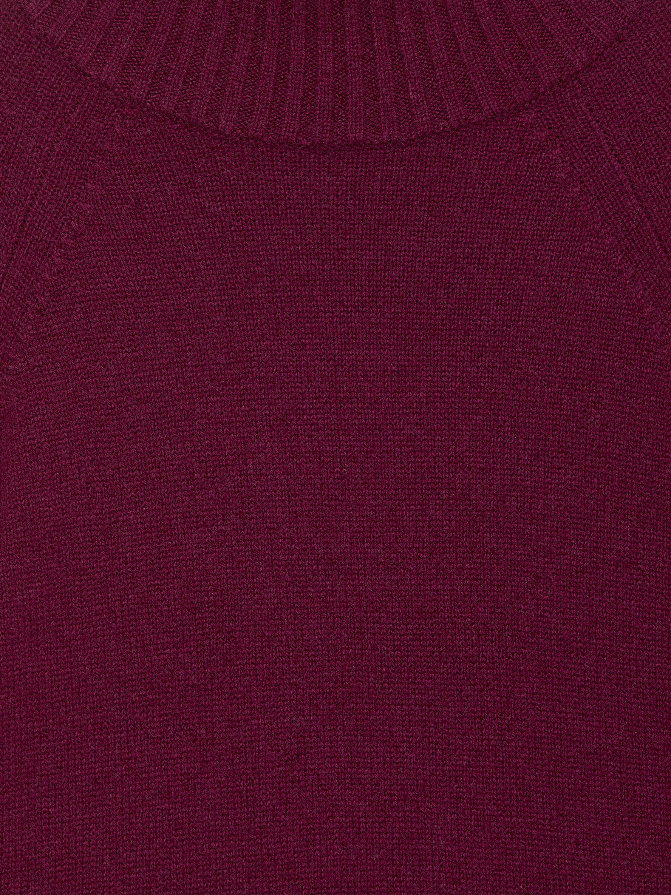 Pure Cashmere Roll-Neck Jumper - Red - Image 2