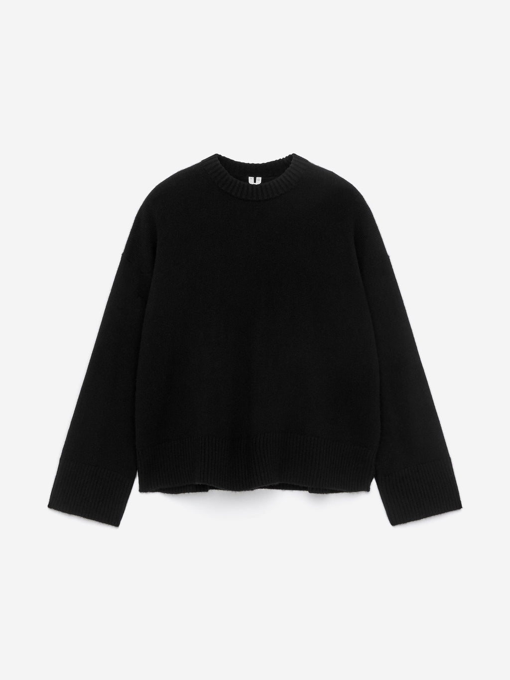 Oversized Pure Cashmere Jumper​ - Black - Image 6