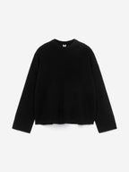 Oversized Pure Cashmere Jumper​ - Black - Image 6