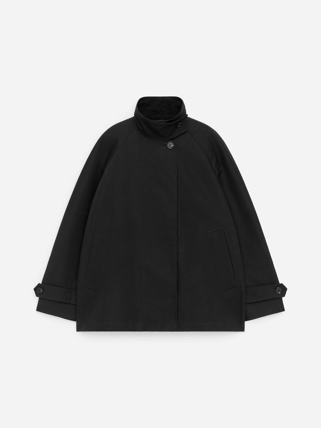 Corduroy-Collar Jacket - Black - Image 6