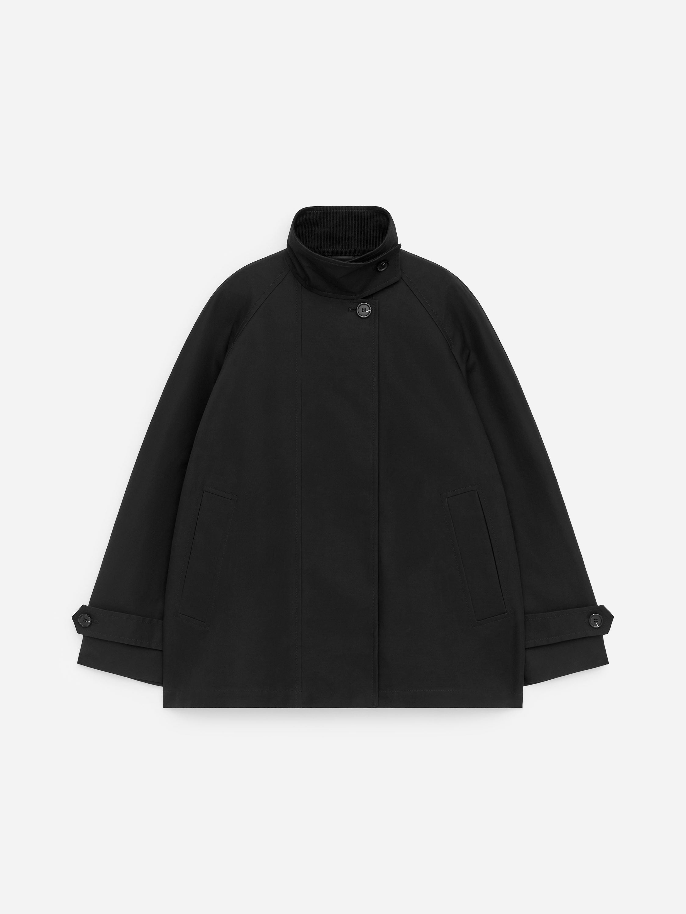 Corduroy-Collar Jacket - Black - Image 6