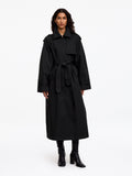 Oversized Trench Coat - Black