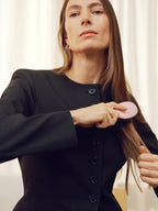 Linen-Blend Blazer - Black - Image 4