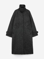 Wool-Alpaca Blend Coat - Black - Image 2