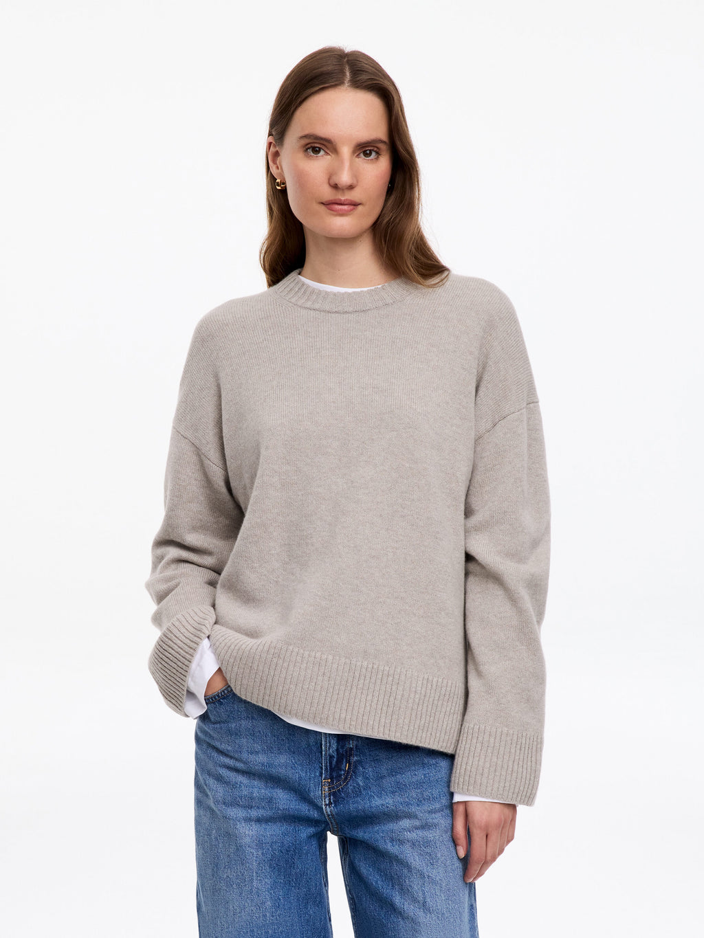 Oversized Pure Cashmere Jumper​ - Beige