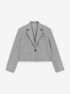 Cropped Blazer - Grey