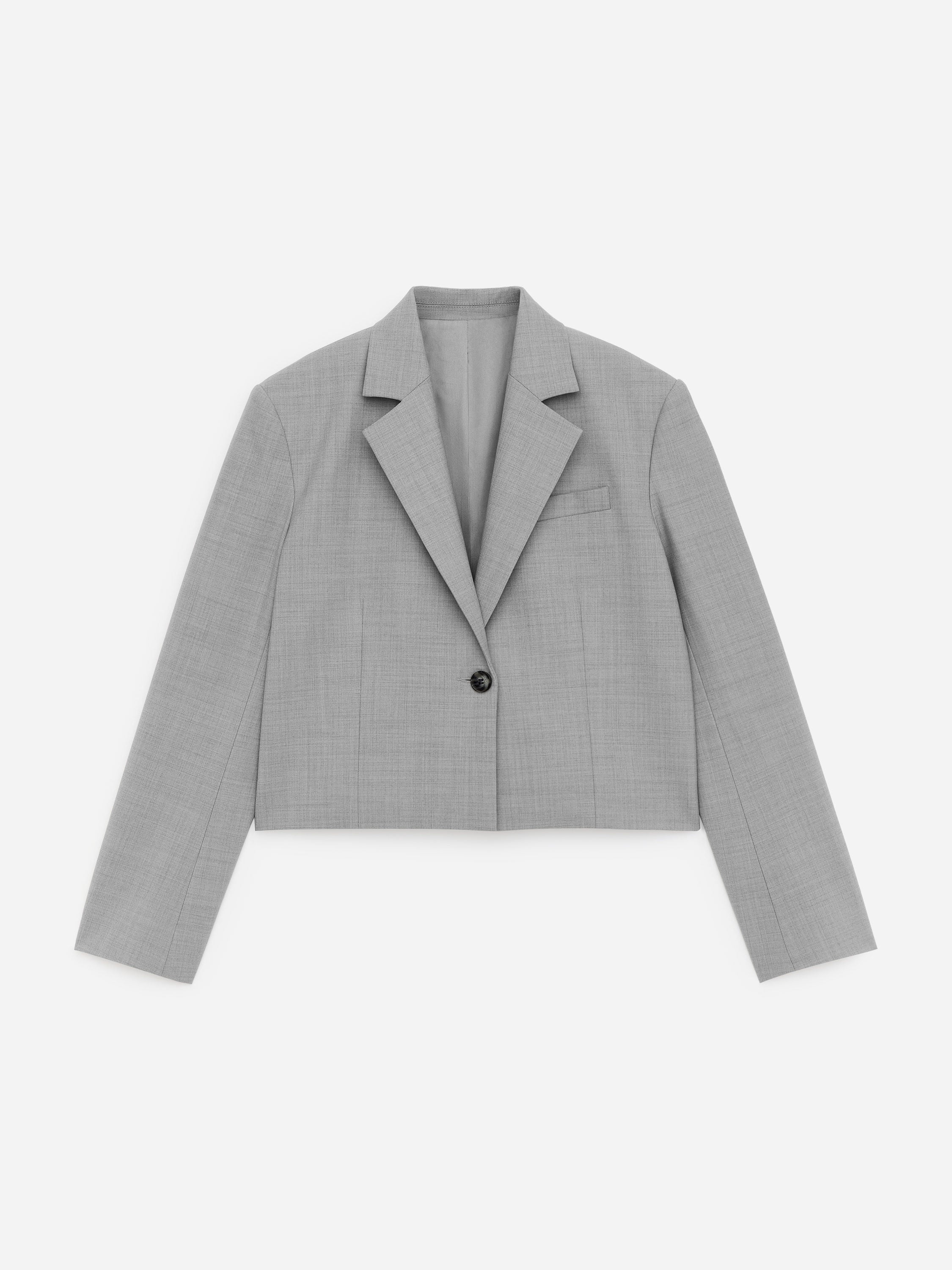 Cropped Blazer - Grey