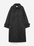 Wool-Alpaca Blend Coat - Black