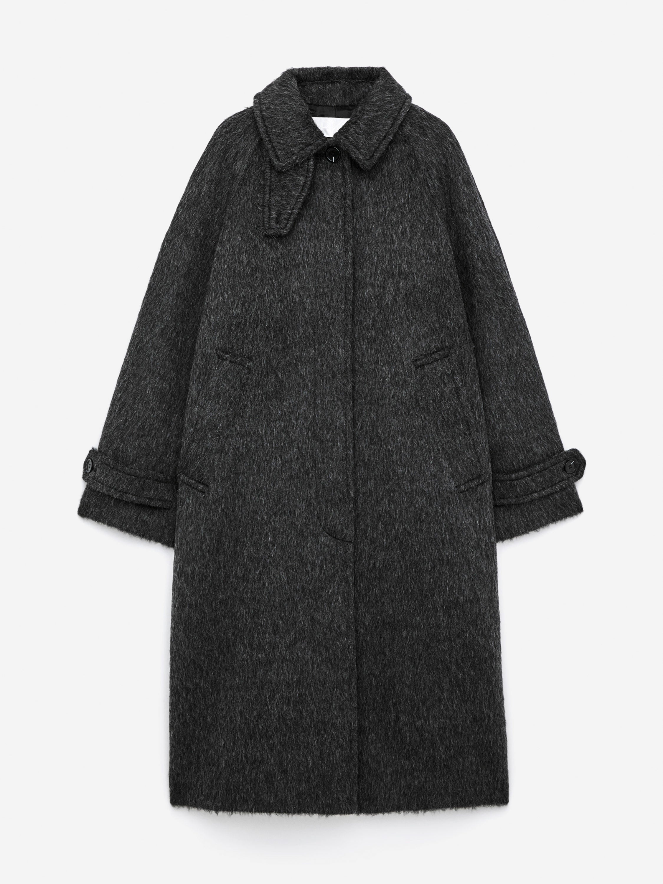 Wool-Alpaca Blend Coat - Black