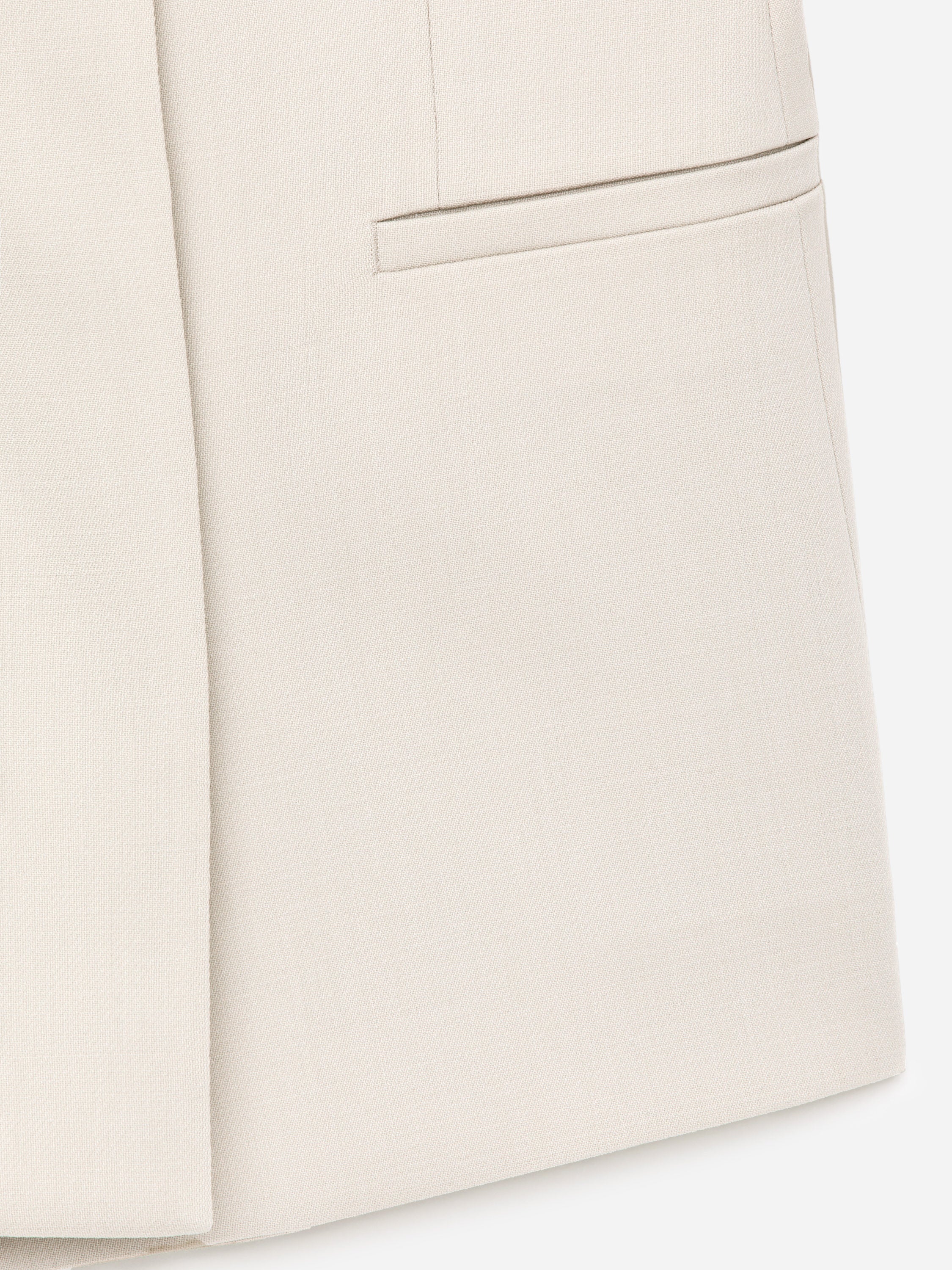 Open-Neck Blazer - Beige - Image 2