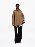 Corduroy-Collar Jacket - Brown
