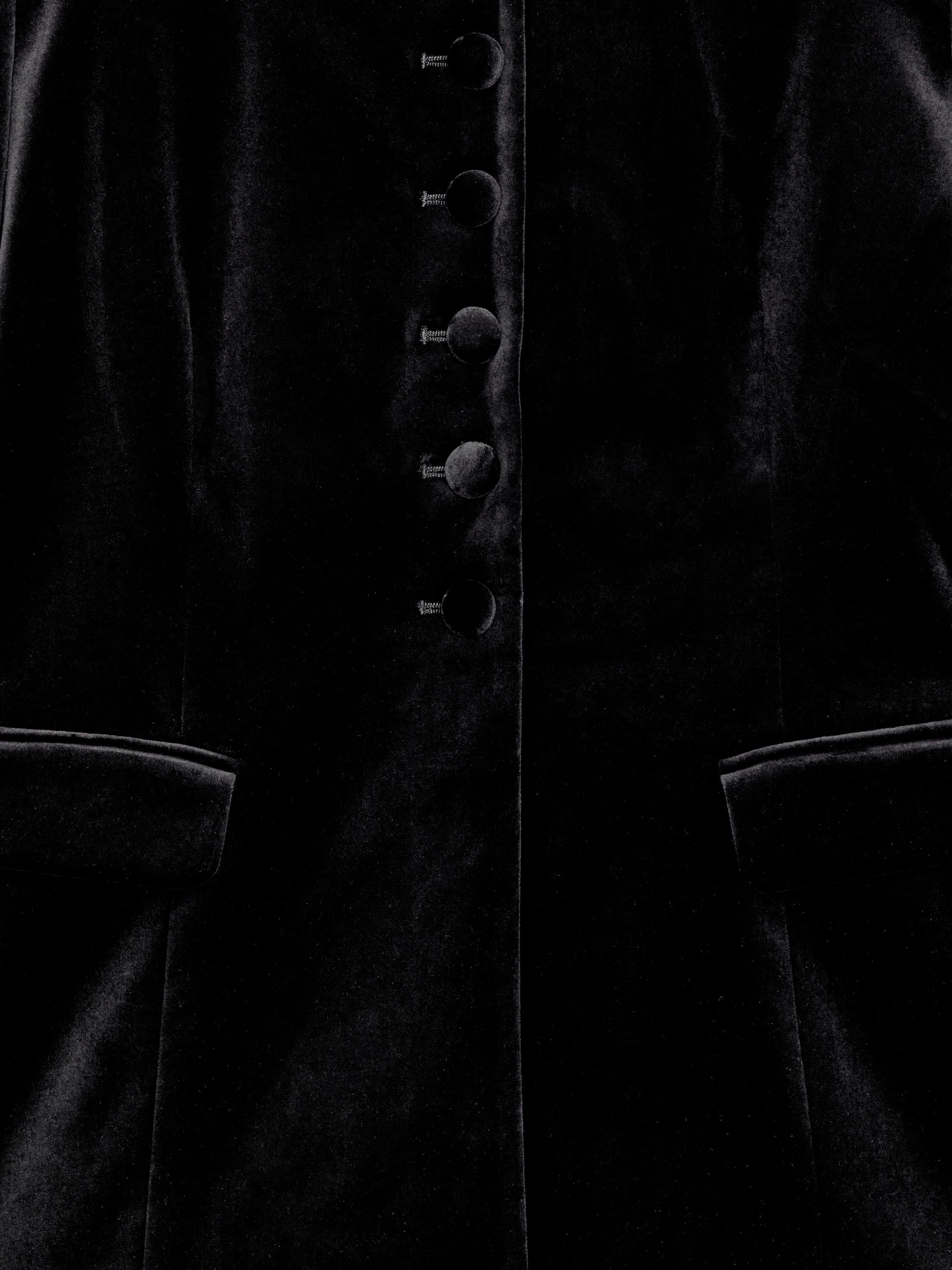 Velvet Blazer - Black - Image 2