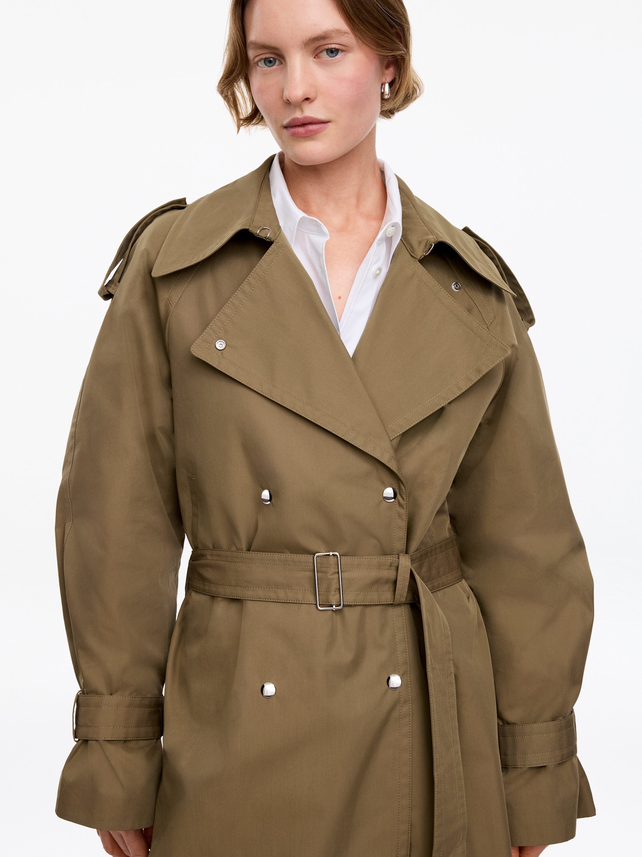 Relaxed Trench Coat - Beige - Image 5