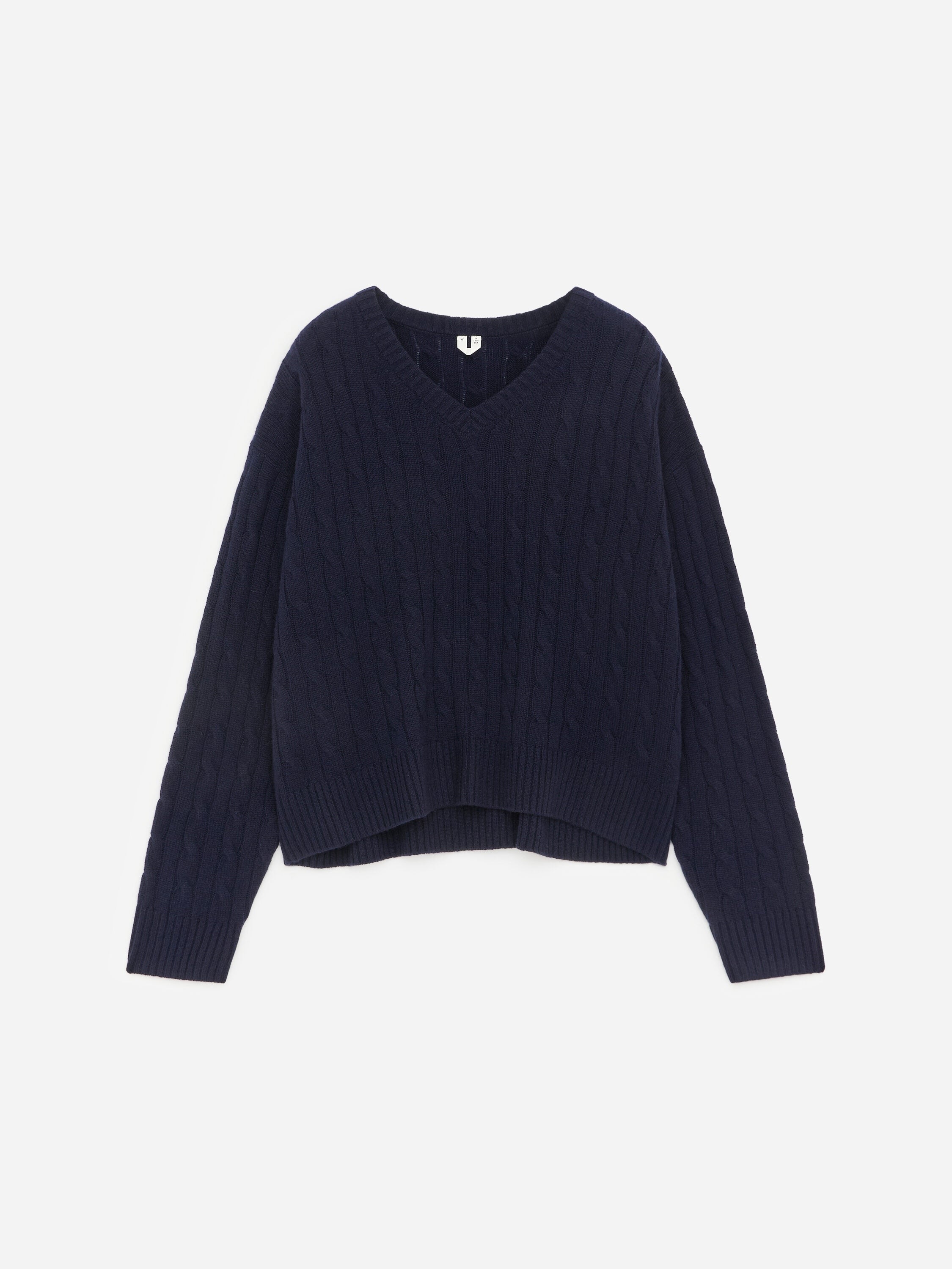Pure Cashmere V-Neck Jumper - Blue - Image 5