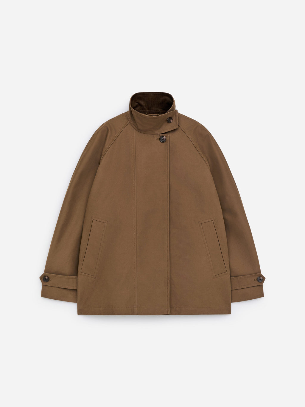 Corduroy-Collar Jacket - Brown - Image 5