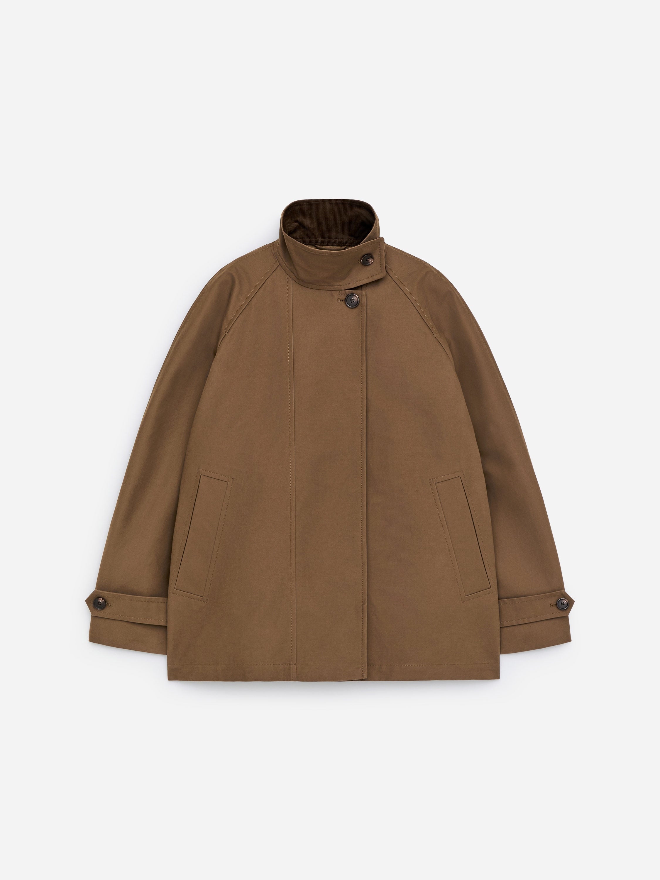 Corduroy-Collar Jacket - Brown - Image 5