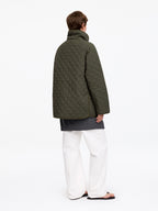 Relaxed Quilted Jacket - Green - Image 3