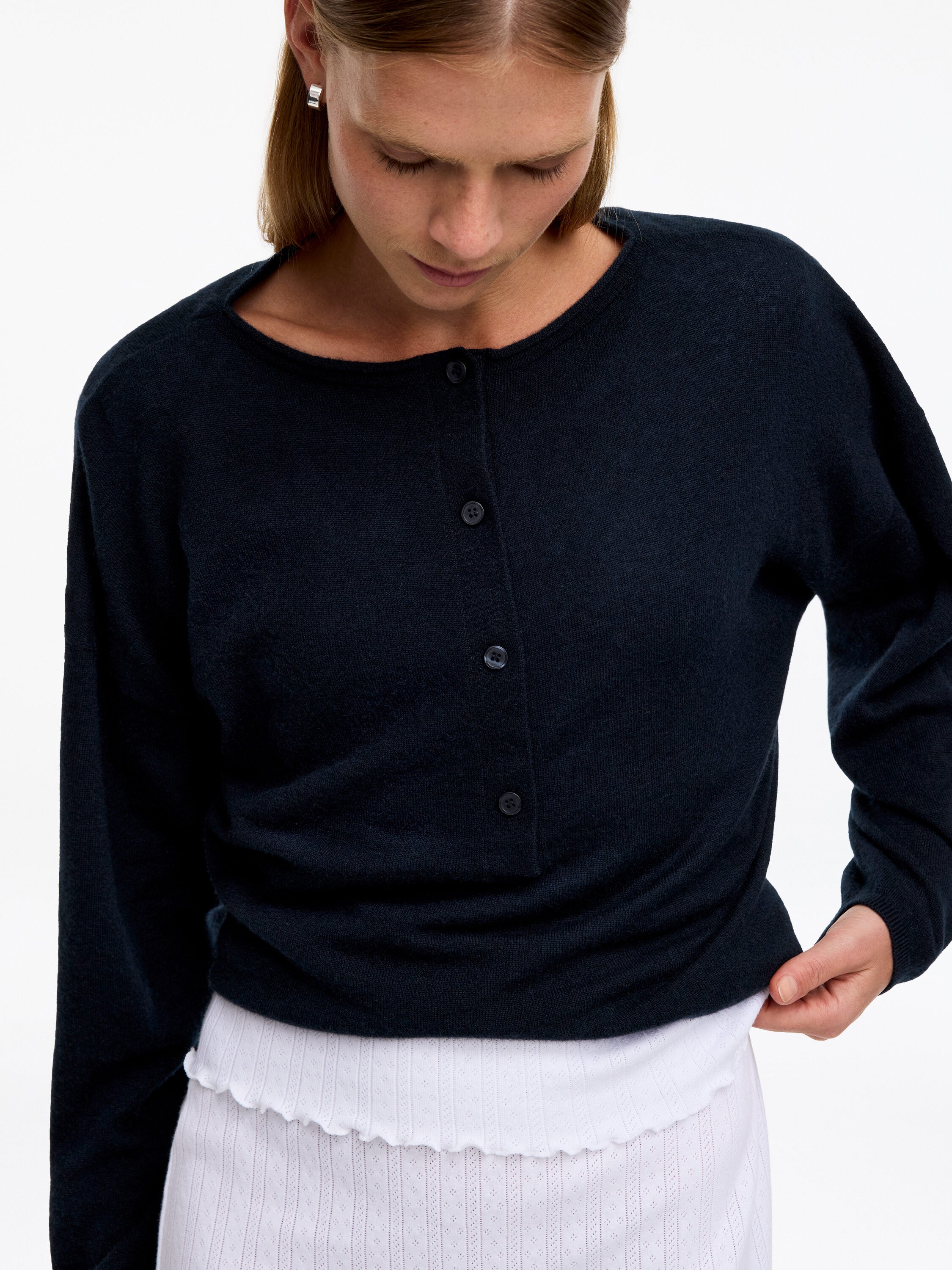 Pure Cashmere Boat-Neck Jumper - Blue - Image 4