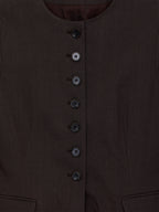 Linen-Blend Blazer - Brown - Image 2
