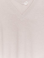 Pure Cashmere V-Neck Jumper - Grey - Image 2