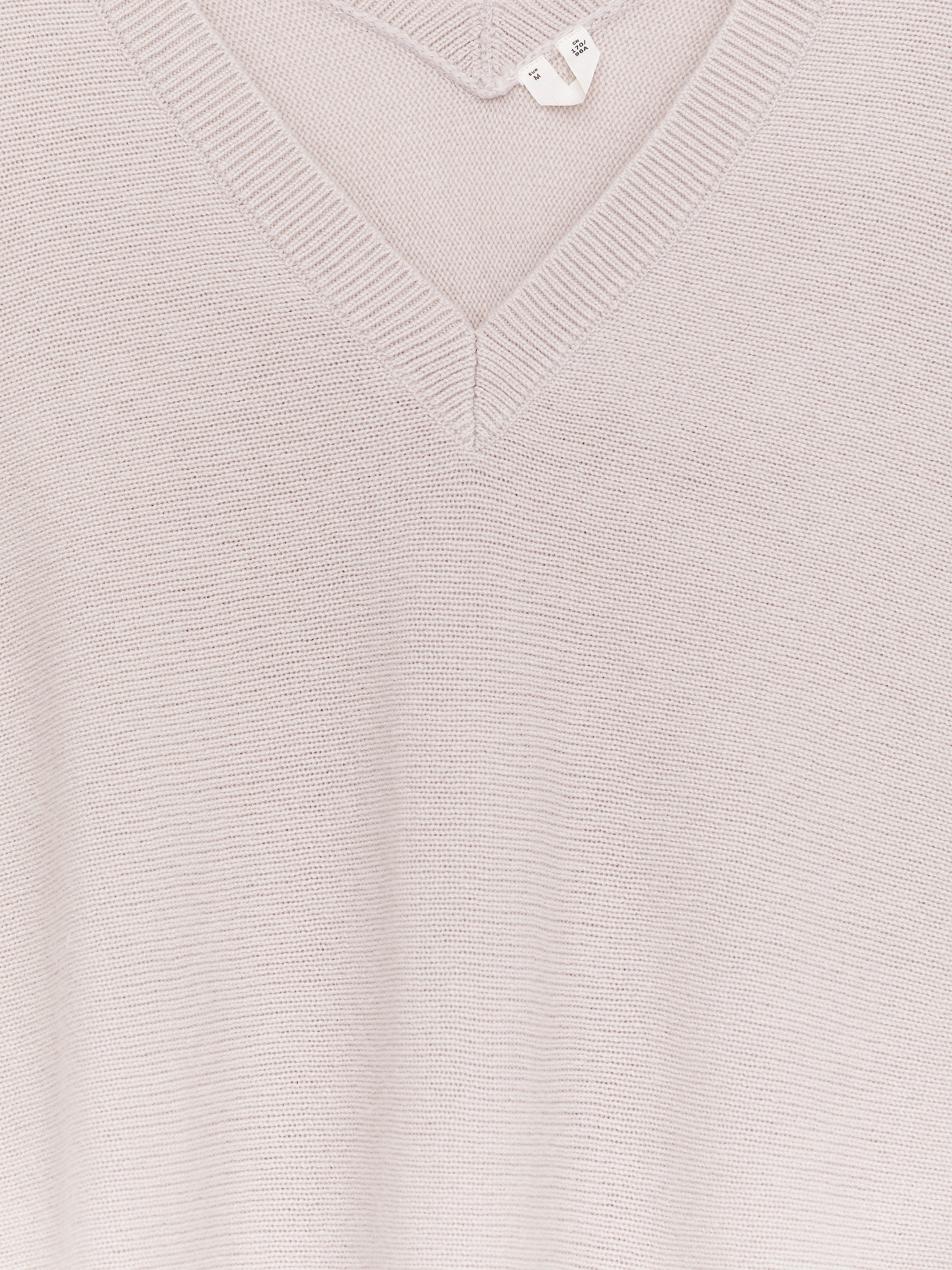 Pure Cashmere V-Neck Jumper - Grey - Image 2