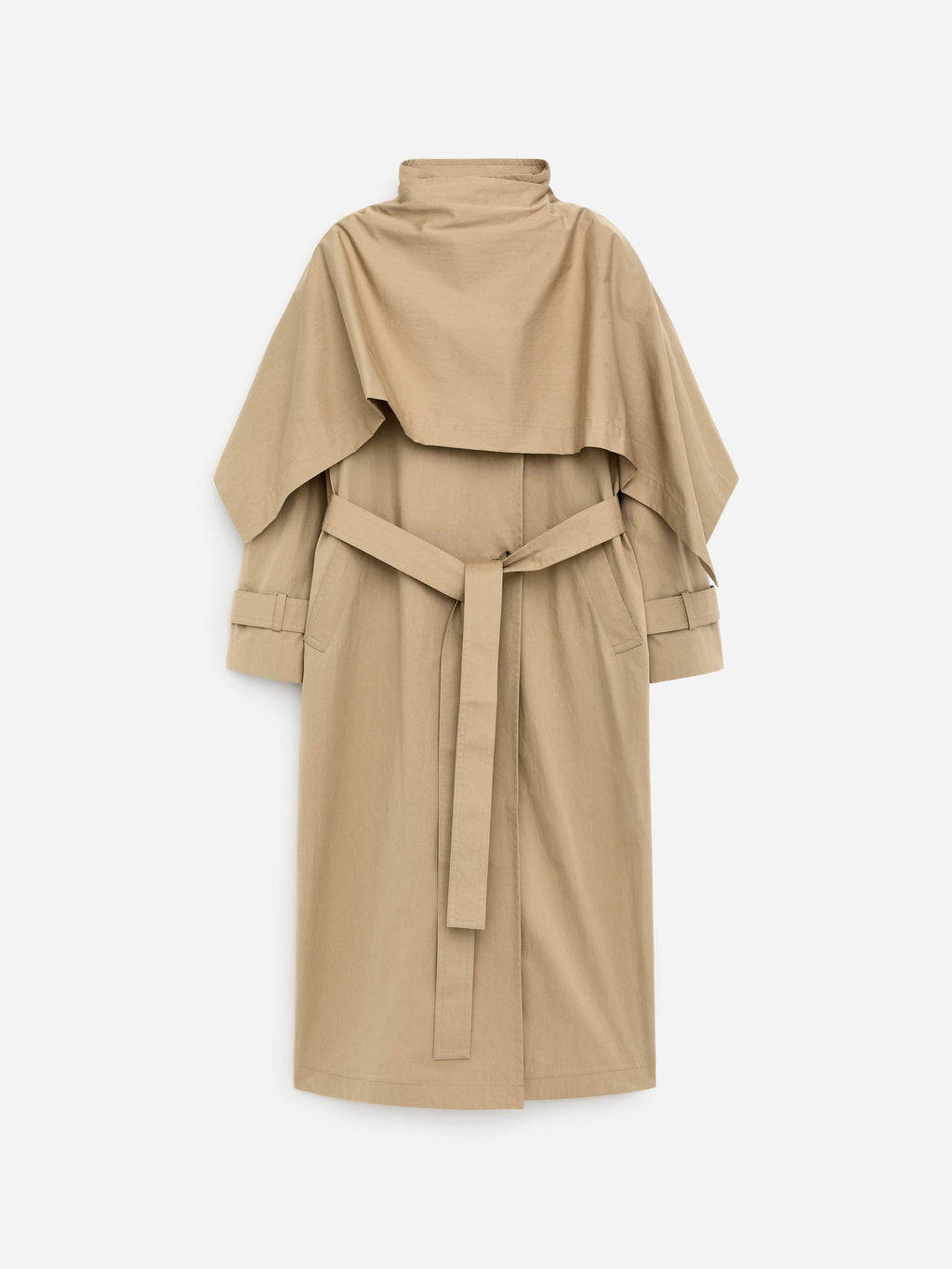 Scarf Trench Coat - Beige