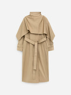 Scarf Trench Coat - Beige