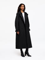 Oversized Trench Coat - Black - Image 4